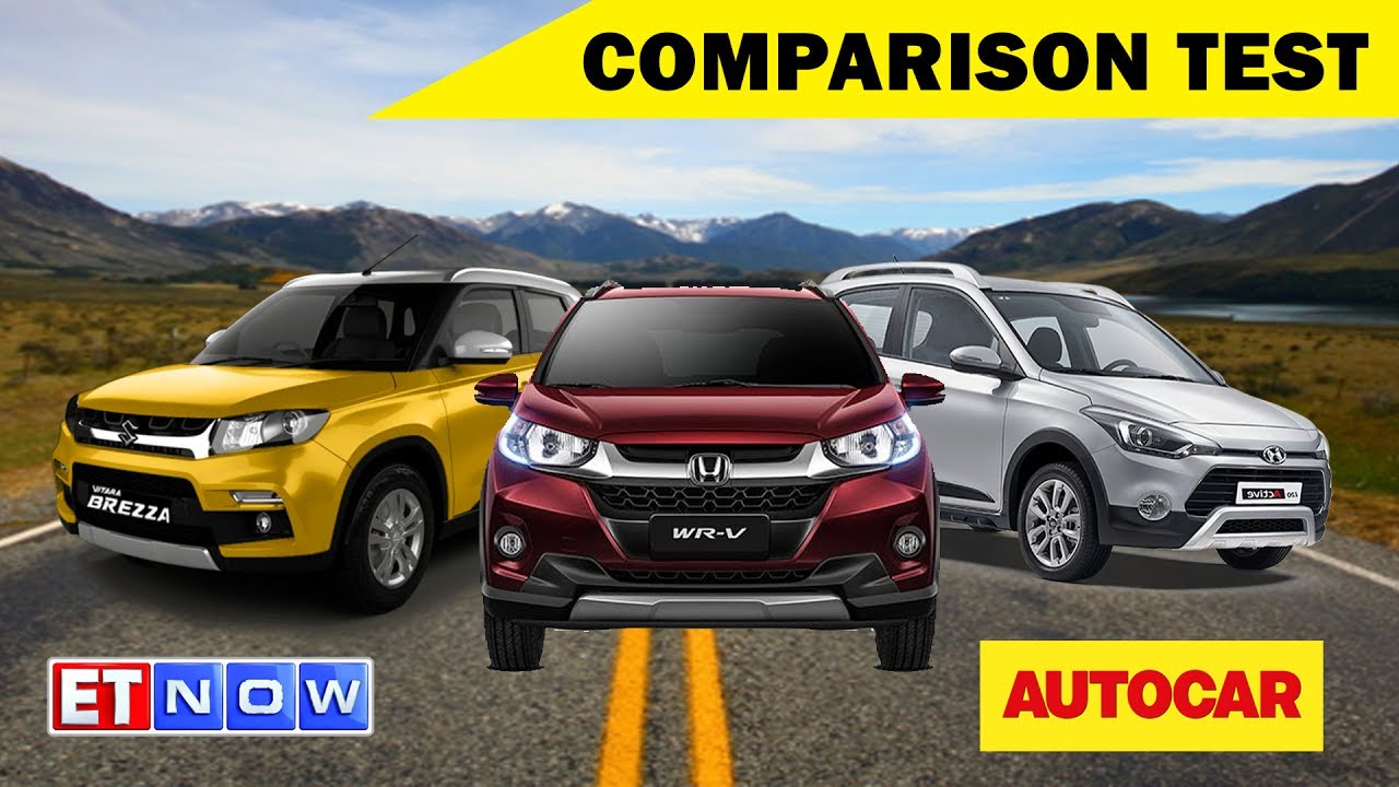 Honda WR-V vs Maruti Vitara Brezza vs Hyundai i20 Active  | Comparison Test