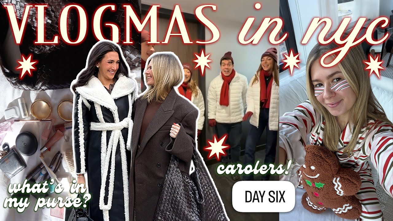 VLOGMAS В НЬЮ-ЙОРКЕ, ДЕНЬ 6 🧣🎵☃️🧤 рождественские колядки, что у меня в сумочке, уютные утра