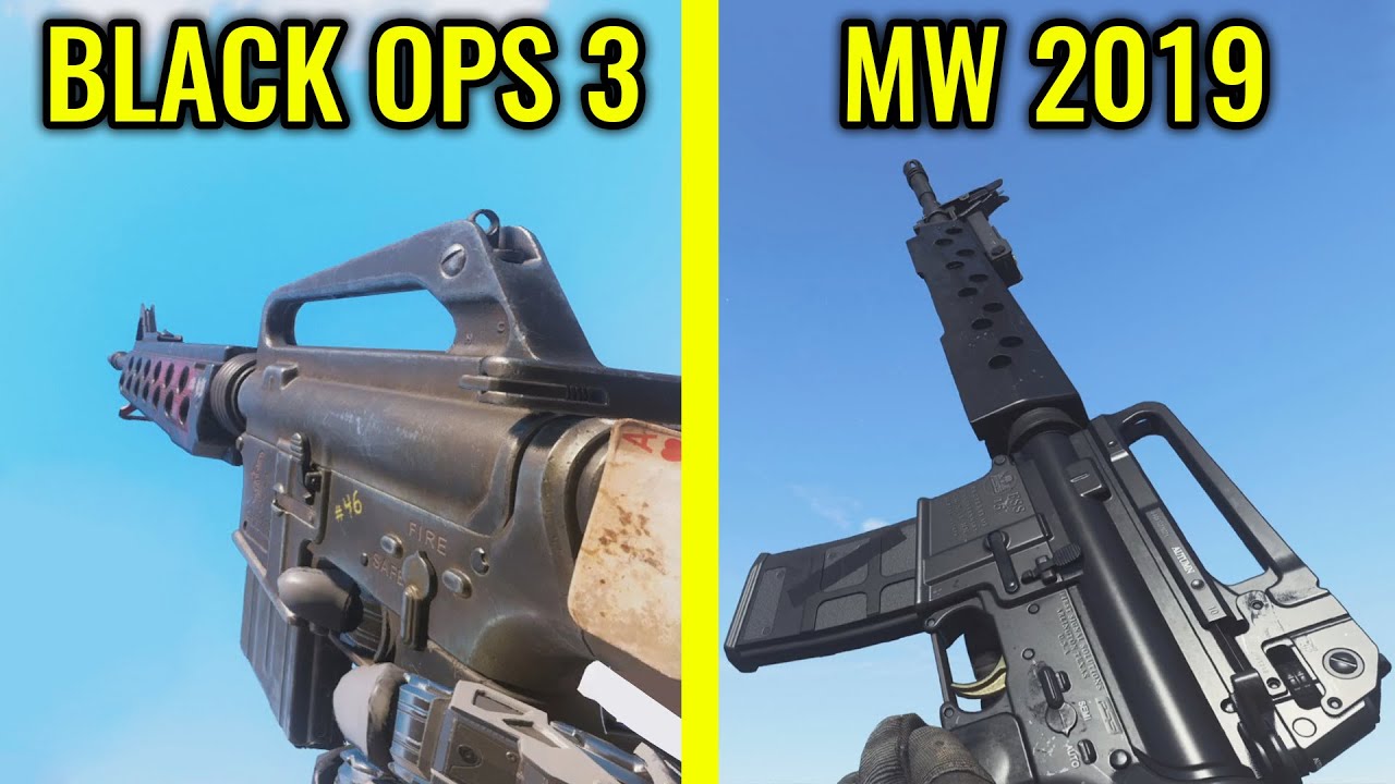 COD Black Ops 3 vs Modern Warfare 2019  - Weapons Comparison
