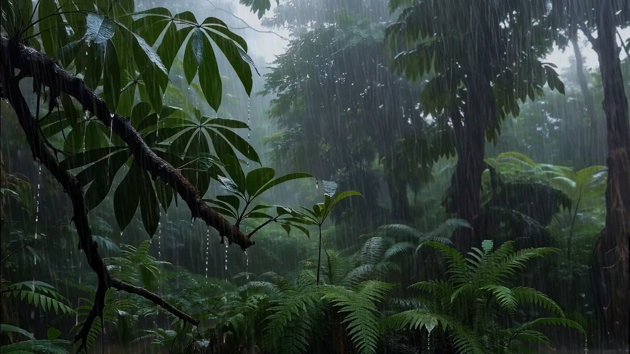 Мелодия дождя в лесу для мгновенного сна этой ночью | Расслабление и спокойствие