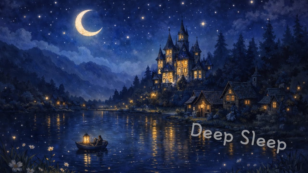 Crescent Moon Lake Castle | Deep Sleep Ambience