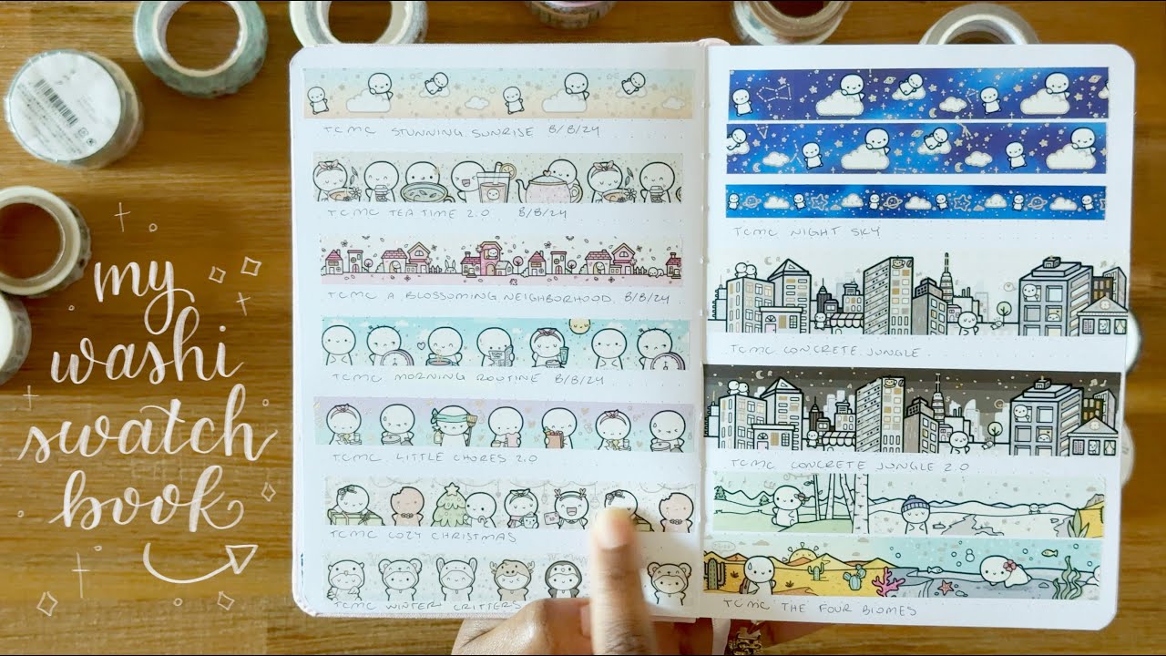 Updating My Washi Tape Swatch Book | TCMC, Yohaku, Kubo and Lucy