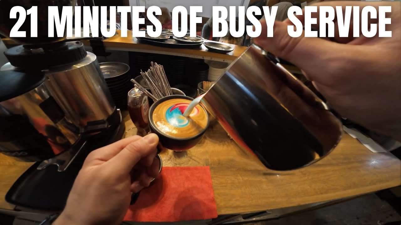 POV: Barista at a top Cafe in Germany work routine