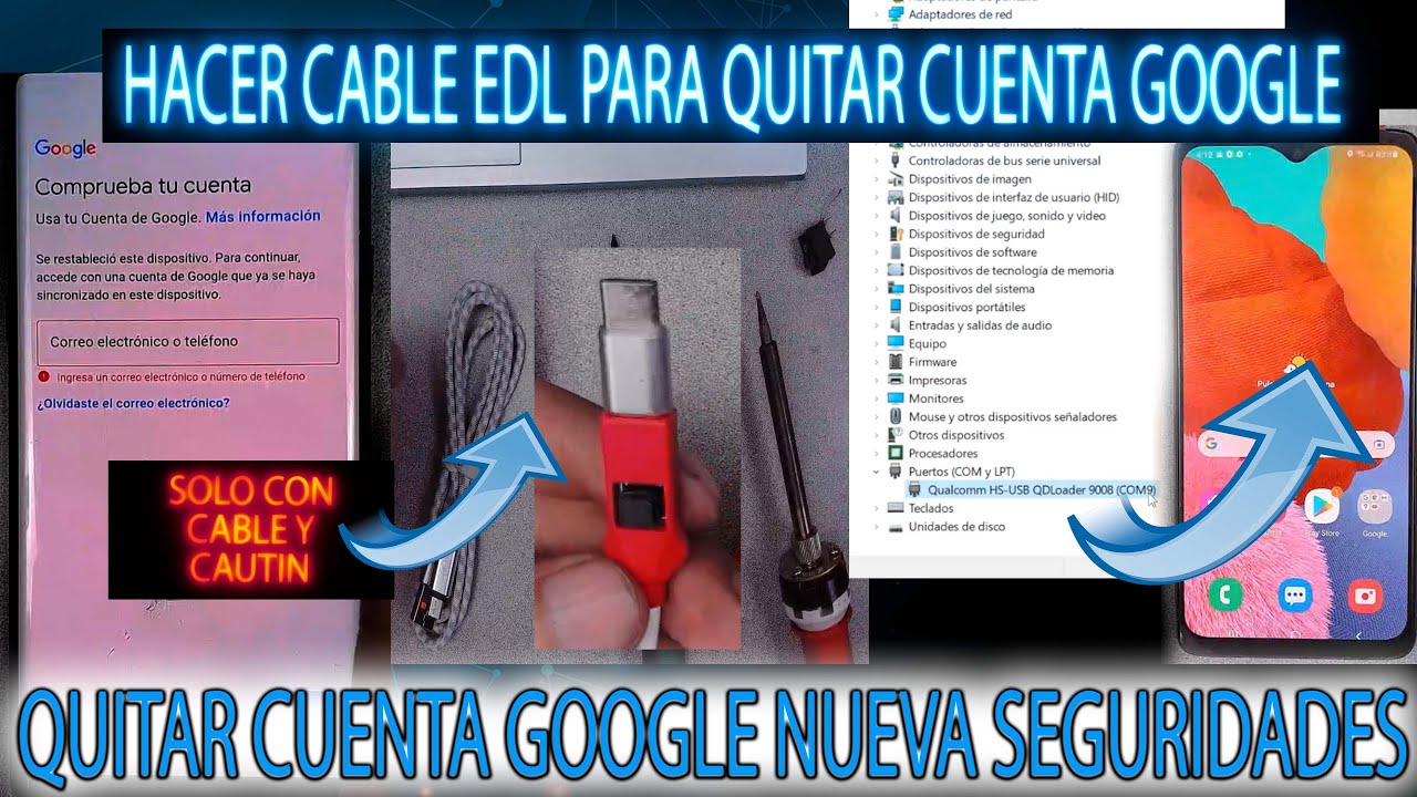 COMO HACER CABLE EDL PARA FRP UNLOCK LIBERAR FACTORY RESET SAMSUNG BIEN EXPLICADO NUEVAS SEGURIDADES