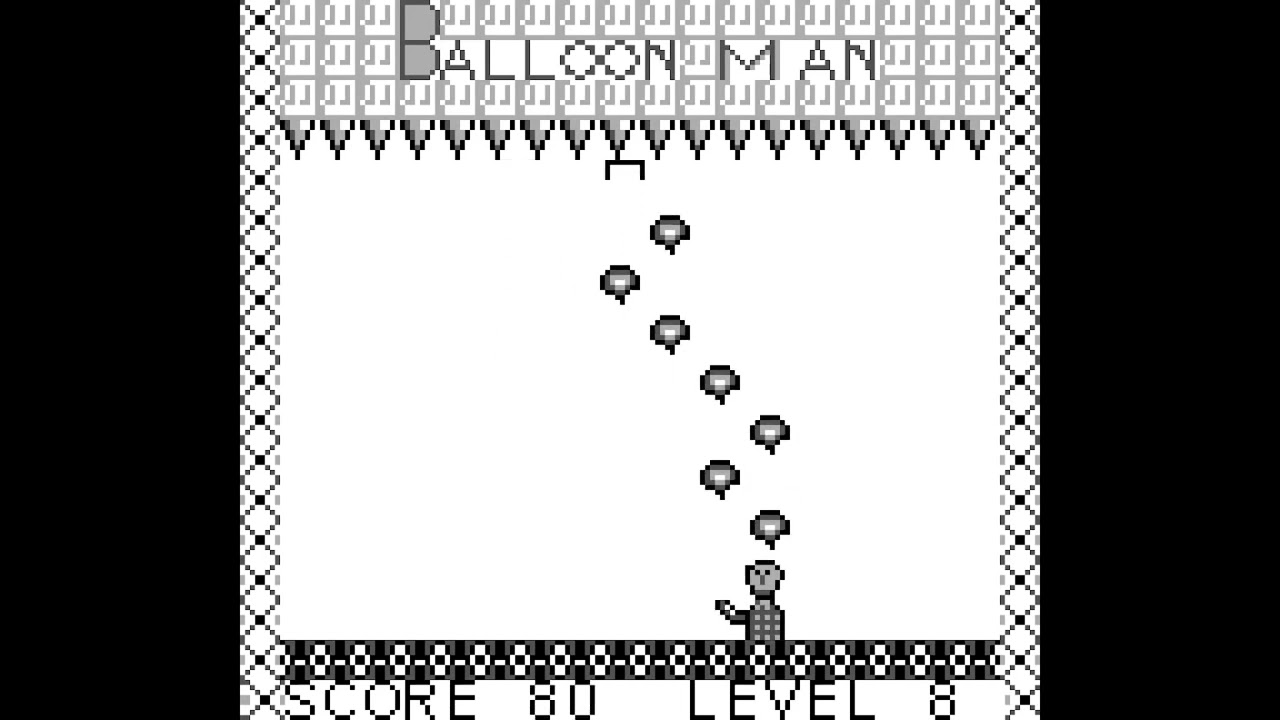 Balloon Man (Game Boy). Score: 180. Level: 17 #nintendo #gameboy #ngb #homebrew #retrogaming #games