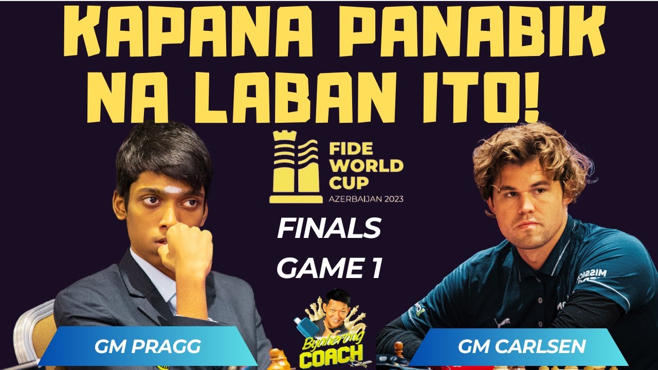 MAY PASABOG AGAD SA OPENING! Pragg vs Carlsen! Fide World Cup 2023 Finals Game 1