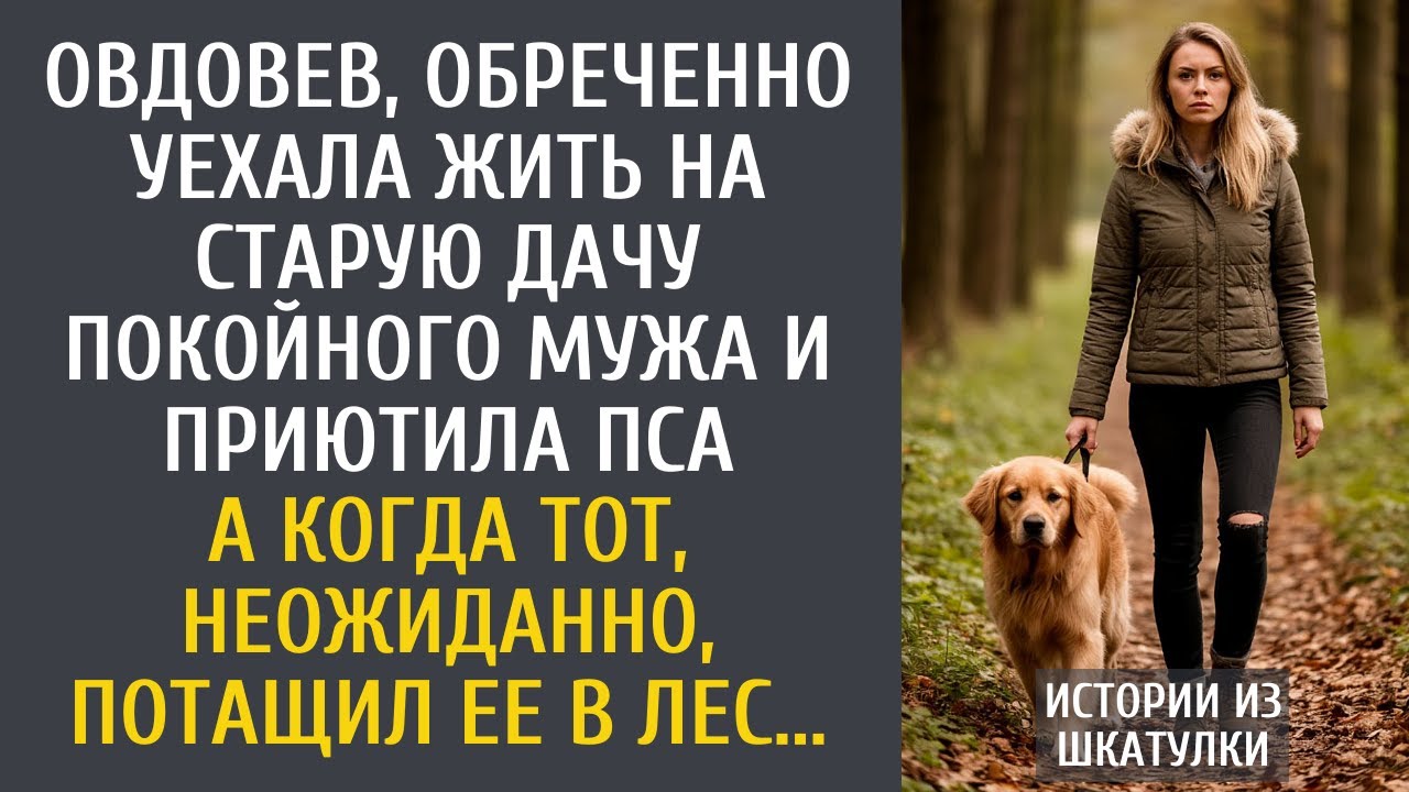 Овдовев, уехала жить на старую дачу покойного мужа и приютила пса... А когда тот потащил ее в лес...