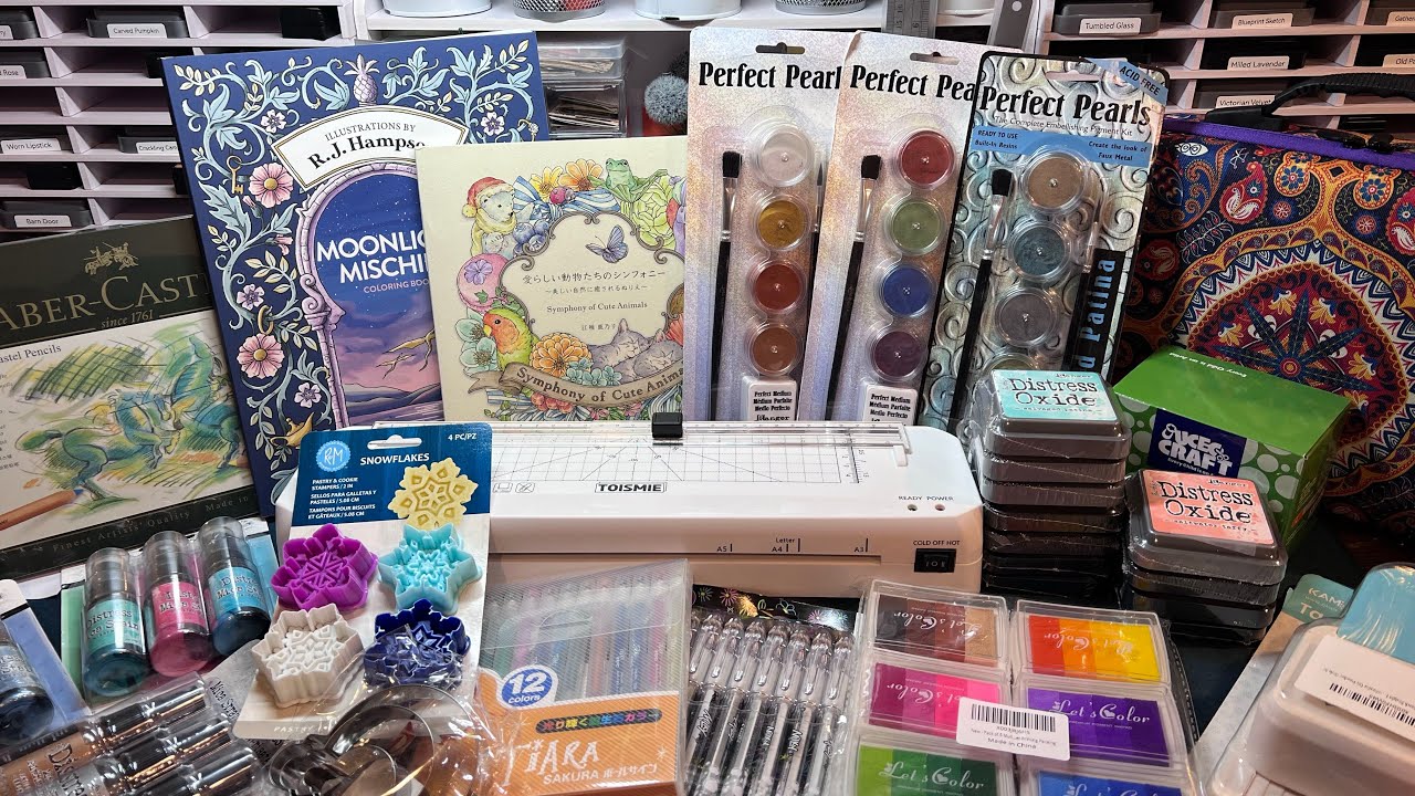 What I got for Christmas! Coloring supplies to crafting supplies