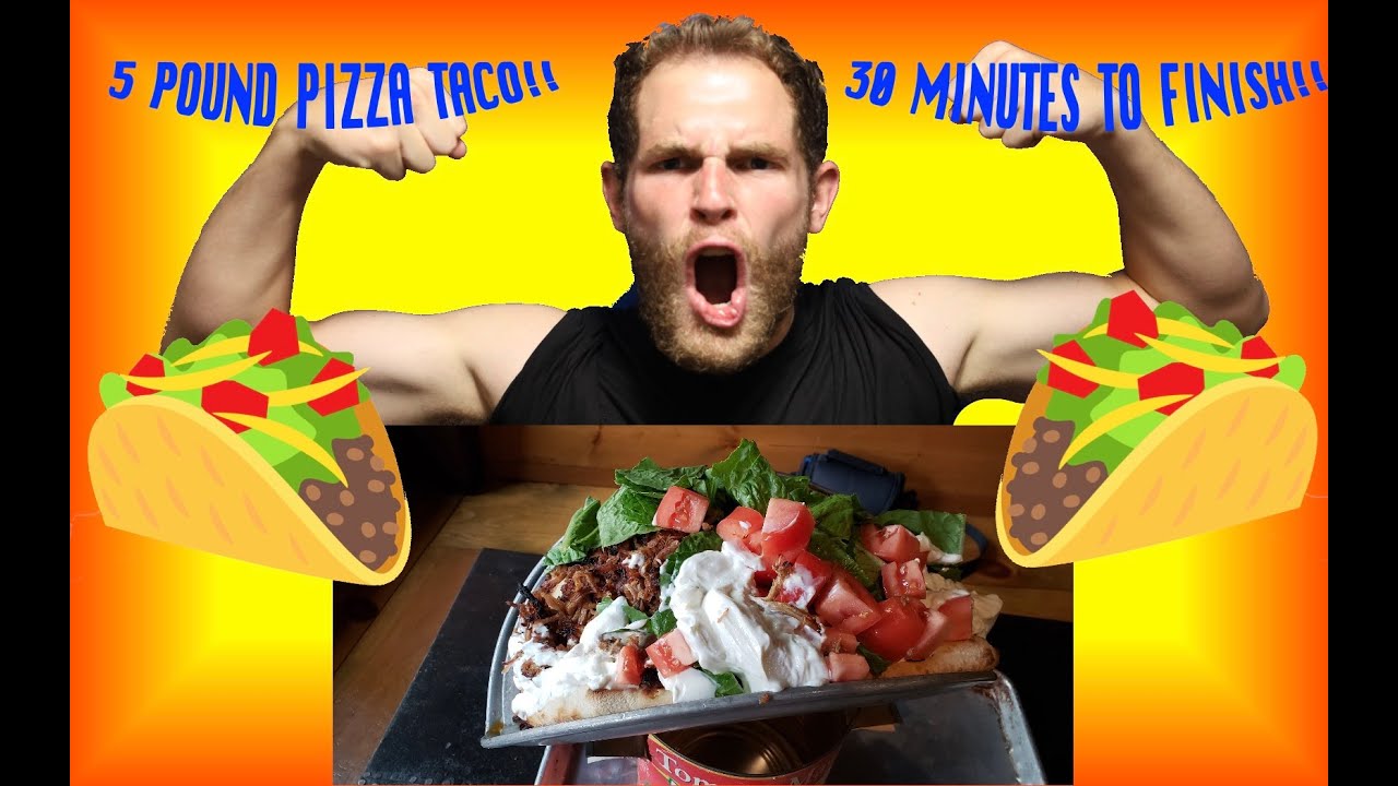 EATING A GIANT PULLED PORK PIZZA TACO (The Bear Trap Challenge)