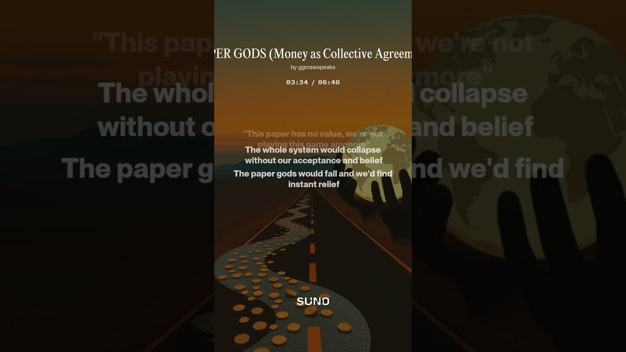 PAPER GODS Money as Collective Agreement (Country Rock) #ggmawspeaks #reimagined #powerinstinct