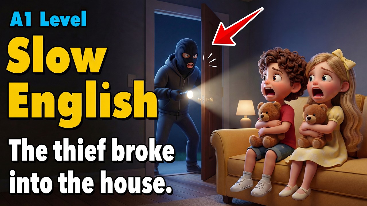 CHAOS When a Thief Comes to the House | English Listening Practice for Beginners (A2 Level)