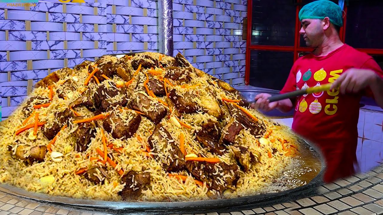 Street Food: +400kg Afghani Giant Meat Palaw🍖🍚