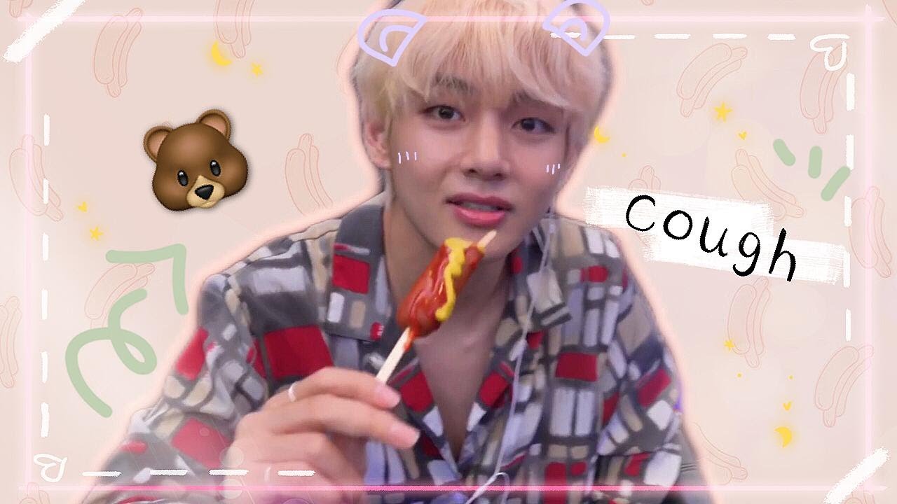 2 minutes of Taehyungs cute bear cough