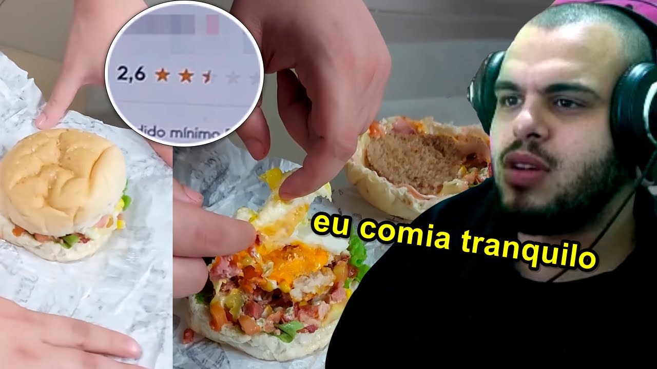 O X-TUDO PIOR AVALIADO DO IFOOD - Maicon react