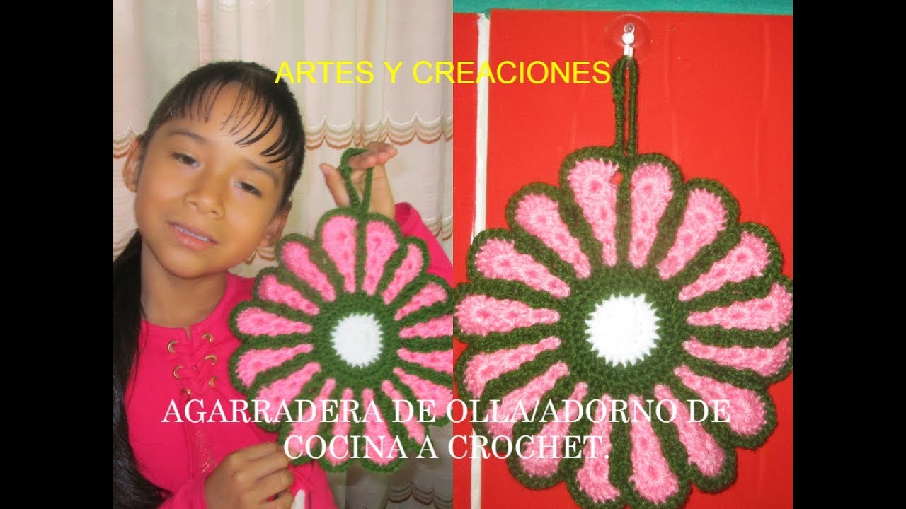 AGARRADERA DE OLLA/ADORNO DE COCINA A CROCHET
