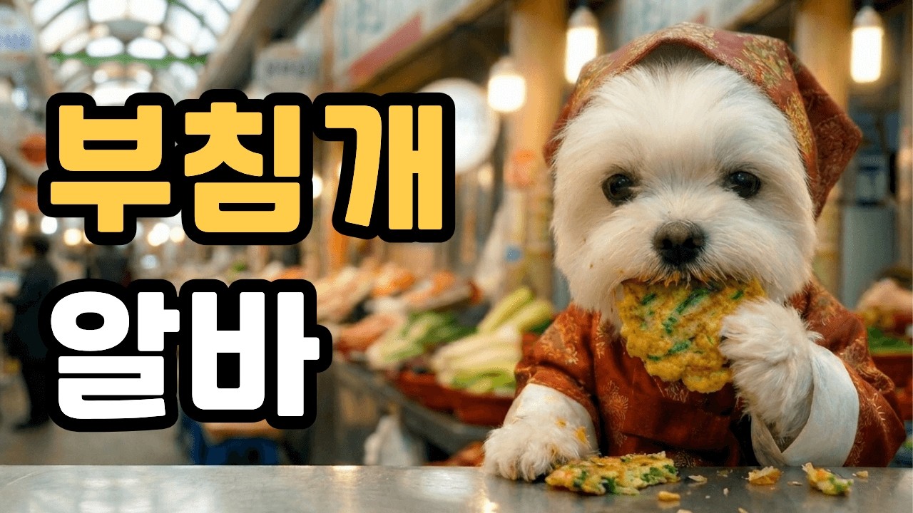 장금이도 울고갈 전집 알바하는 강아지