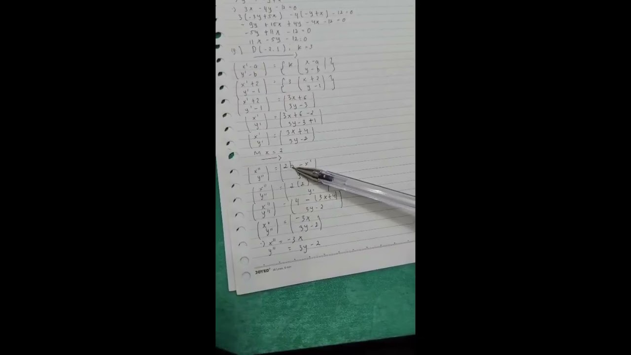 Pembahasan soal 16-25 materi Transformasi Geometri 