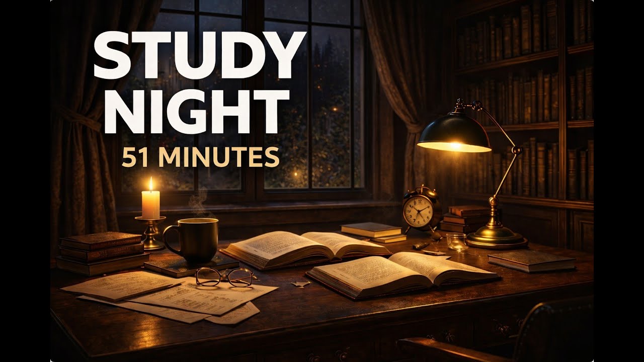 Night Study Focus Music (51 Minutes) | Calm Classical for Deep Concentration