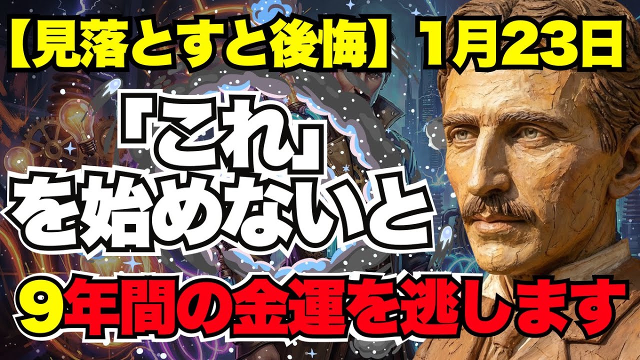 【見落とすと後悔】1月23日に「これ」を始めると運命が激変します。9年間の上昇気流が始まる特別な日｜成功哲学｜ニコラ・テスラ