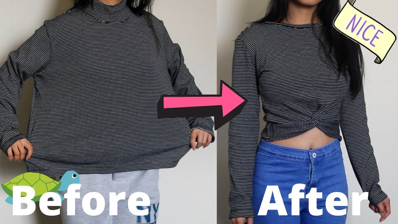 DIY | Twisted Top Long Sleeves From Old Turtleneck Transformed