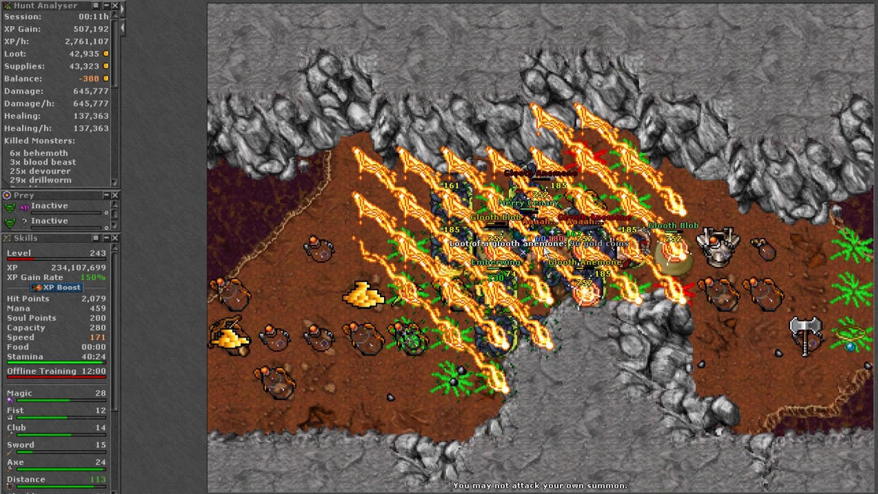 Tibia 243 Royal Paladin Wildlife Raid