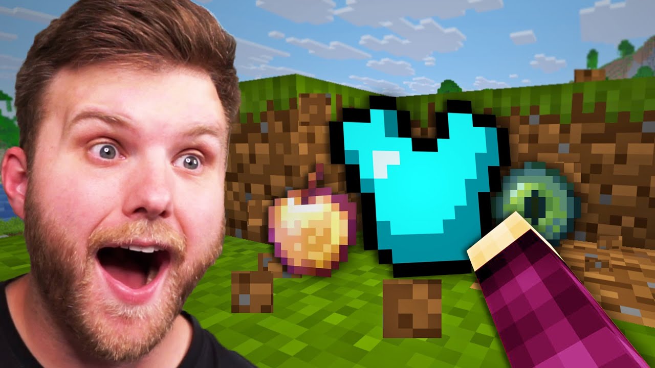 Minecraft, But Every Block Gives a RANDOM Item