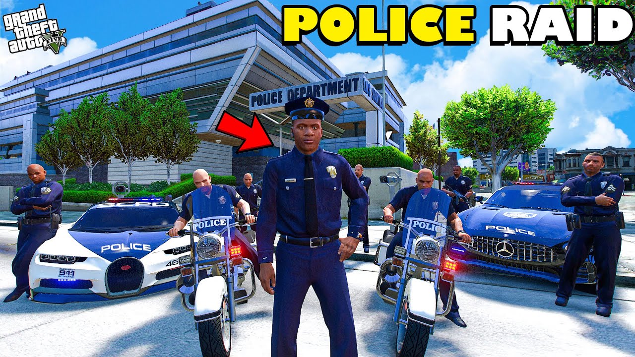 Franklin Become POLICE OFFICER To SAVE Los Santos GTA 5! | Shinchan & Chop