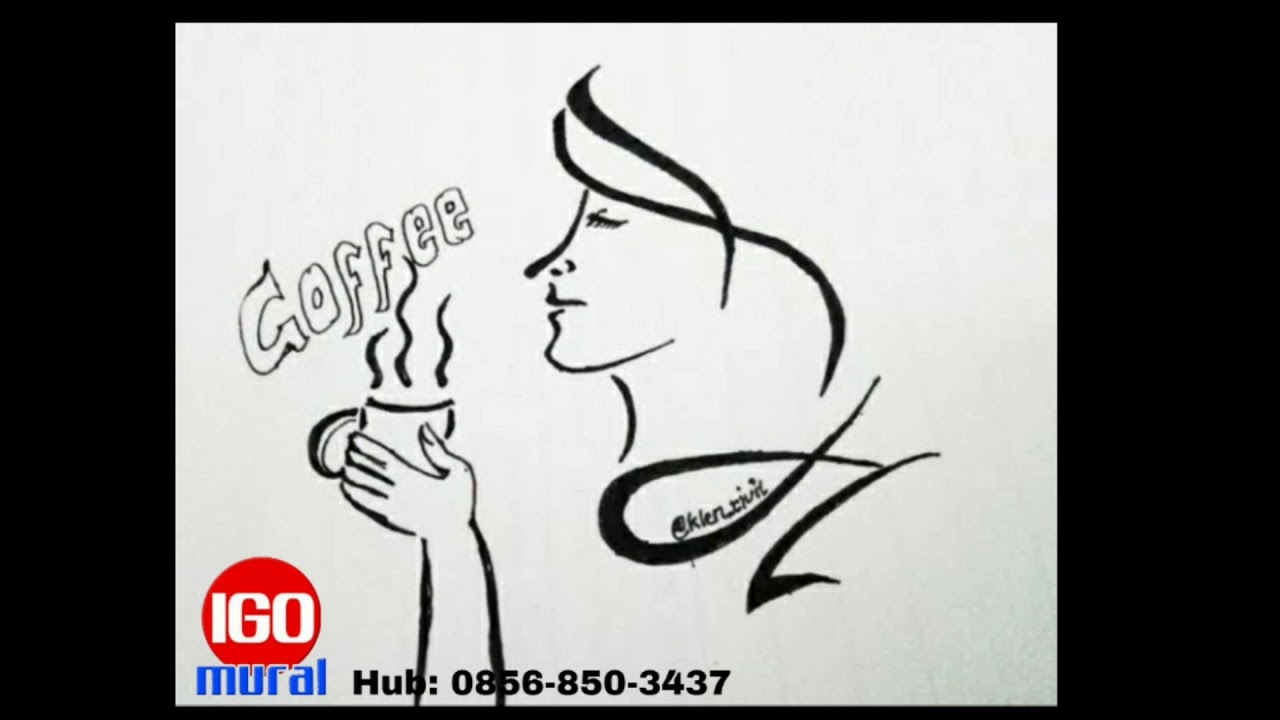 0856-850-3437  Jasa Lukisan Dinding Cafe Kopi Bekasi Igo Mural