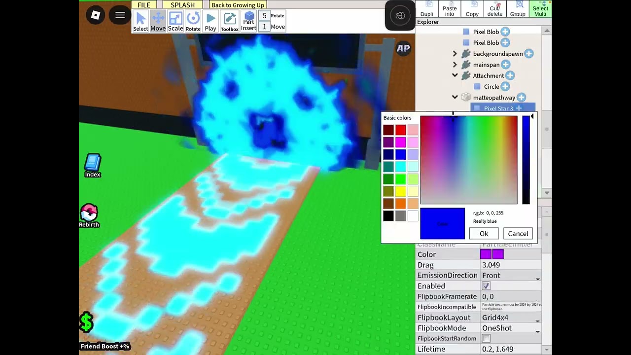 How to make thing spawn vfx in steal a thing!