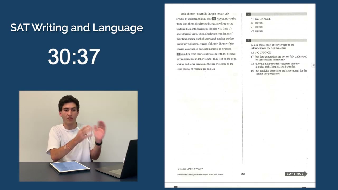 Star Tutors SAT Series: Can Star Student Owen Get an SAT WRITING & LANGUAGE PERFECT SCORE (Test 9)?