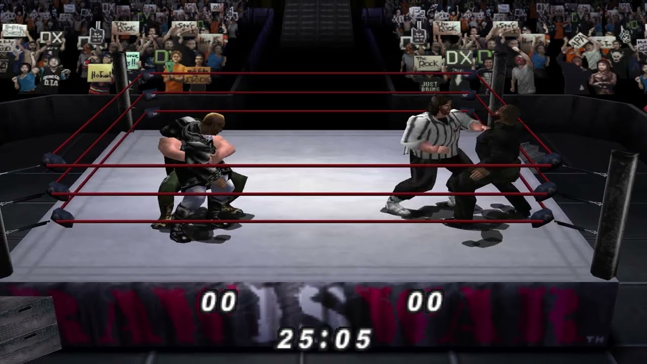 WWF No Mercy - Cactus Jack/Mankind vs Viscera/Mark Henry Tag Team Gameplay