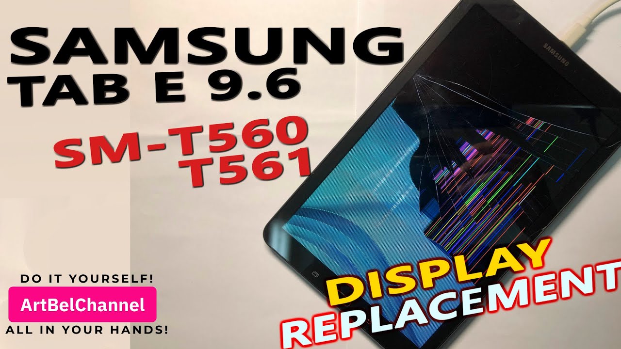 Samsung TabЕ 9.6(sm-t560\561) - replacement of the touchscreen and display (How to) [Do it yourself]