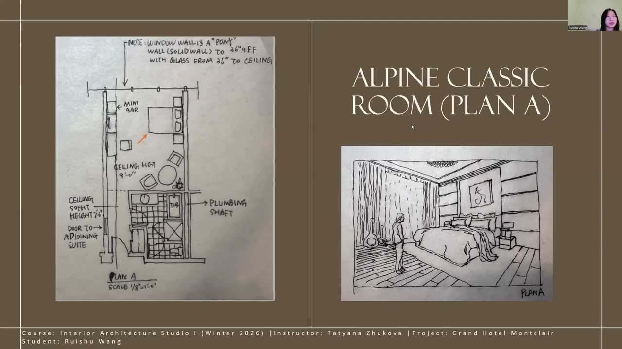 UCLA Extension: Winter 2026: Interior Architecture Studio 1: Midterm Presentations: Ruishu W.