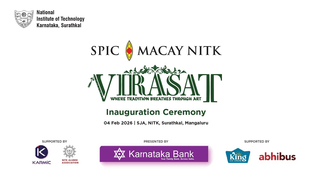 Spic Macay NITK Virasat 2026 - Inauguration