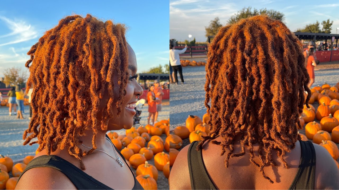 Dying Locs Ginger at Home | Adore Semi Permanent Hair Dye | Type 4 Hair | Comb Coils