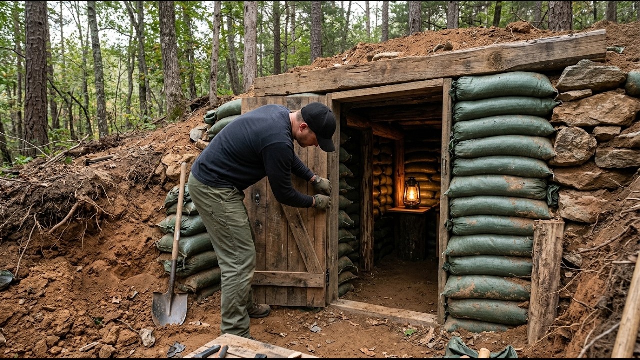 Build a Secret and Cozy Underground Shelter | Bushcraft, Survival