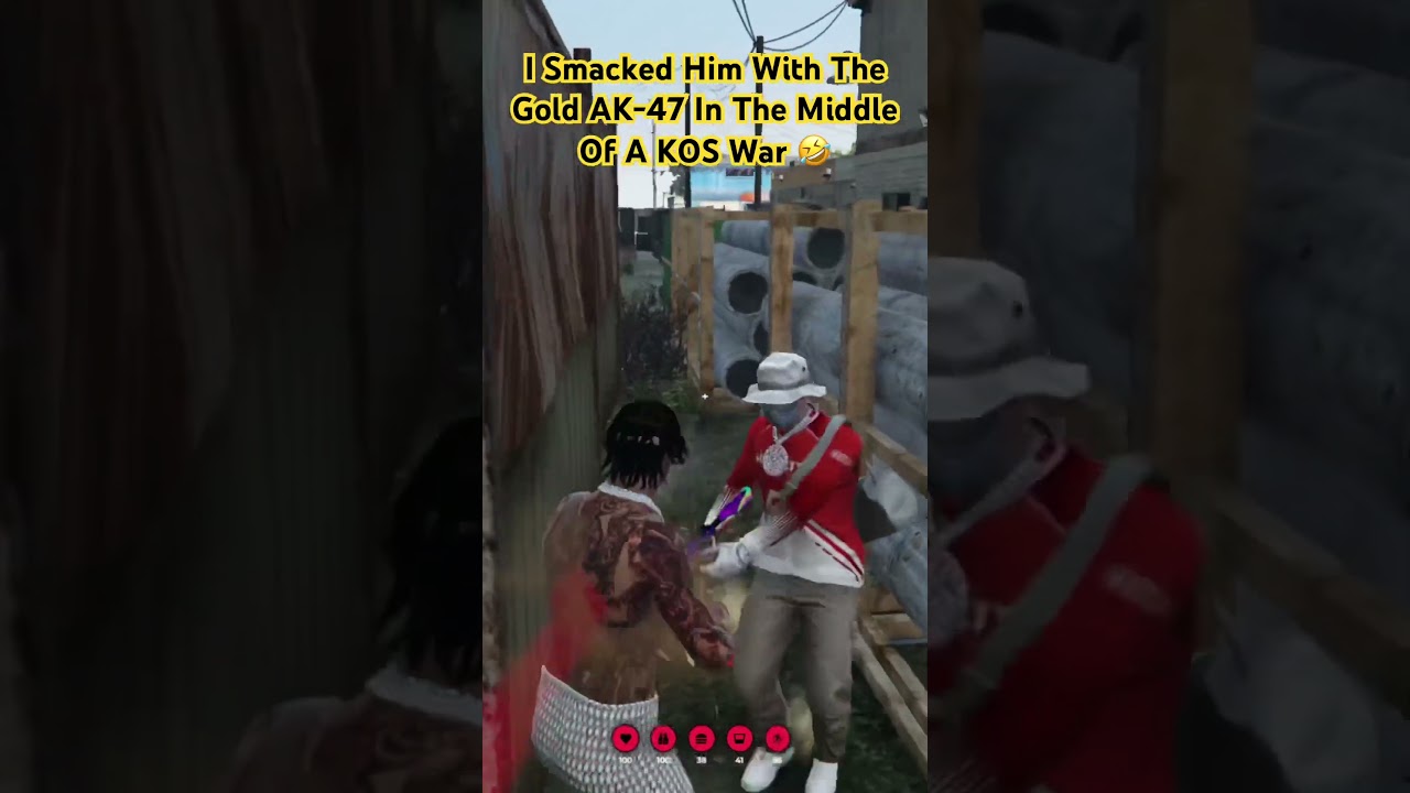 I Smacked Him With The Gold AK-47 In The Middle Of A KOS War 🤣 | GTA RP #gtarp #fivem #gun #gta
