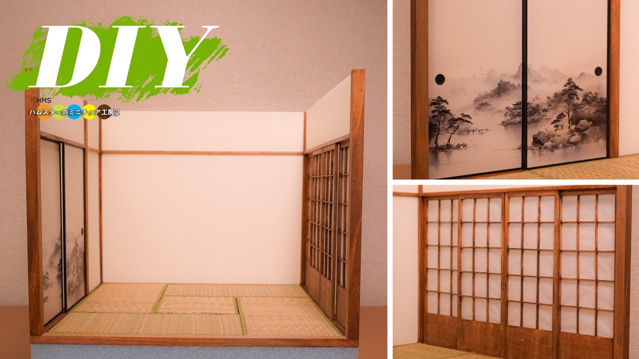 【昭和レトロ】ミニチュアで掘りごたつのある和室を作る方法 #1
