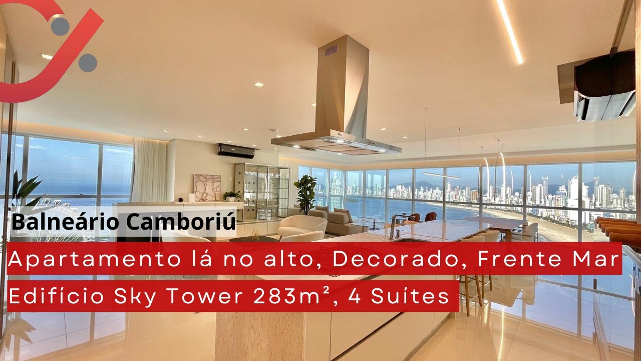 Apartamento Decorado Frente Mar com a vista mais INCRÍVEL | Edifício Sky Tower em Balneário Camboriú