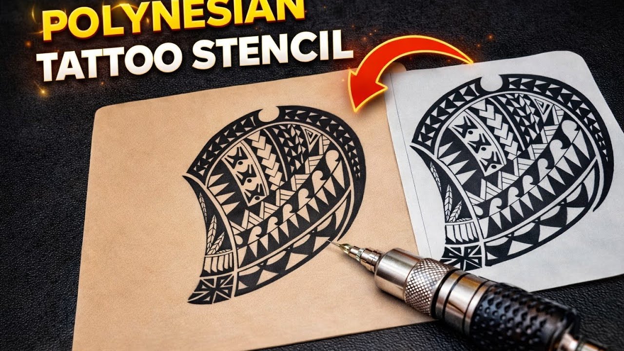 How to Make a Perfect Tribal Tattoo Stencil | Step by Step Tutorial