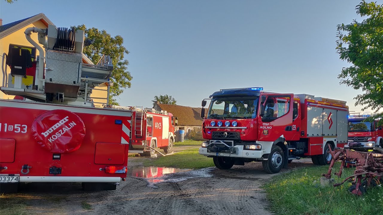 Alarmowo do pożaru stodoły i obory OSP