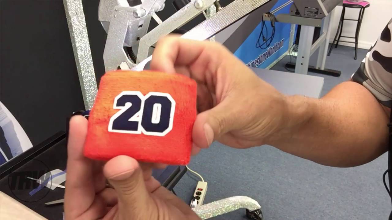 Heat Pressing Baseball Wristbands with Siser Brick and Strip Flock HTV