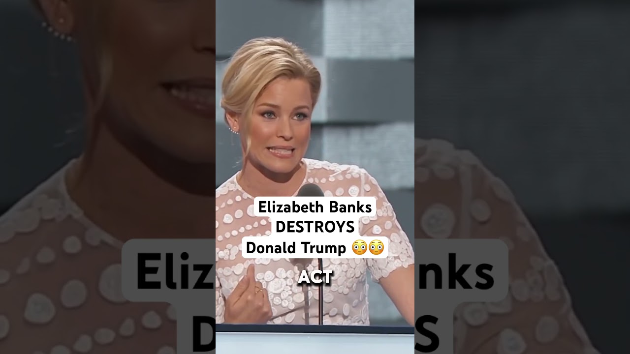 Elizabeth Banks destroys Trump #election #trump #politics #kamalaharris #elizabethbanks