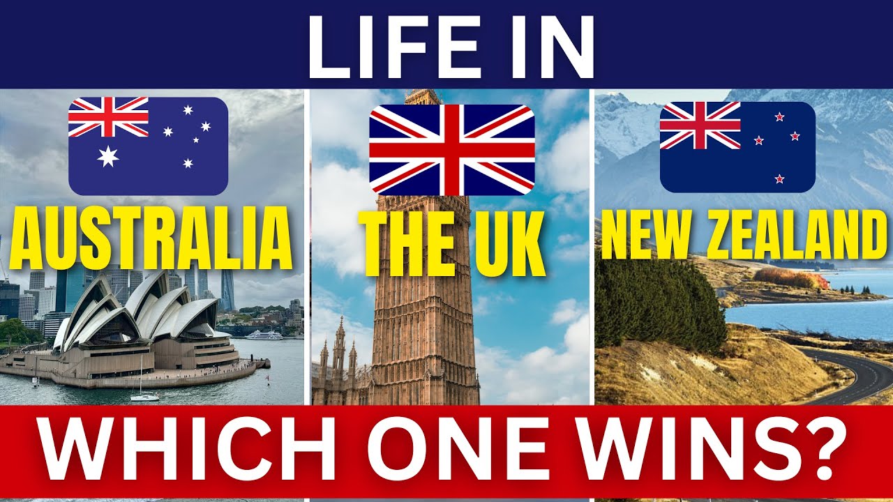 Australia - UK - New Zealand. (Compared) income, cost of living, weather, jobs & more