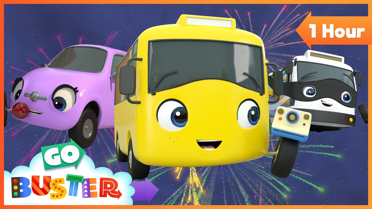 Go Buster Family Fireworks Fun 🎆🚌 | Świąteczne kresk&oacute;wki dla dzieci | 1 godzina