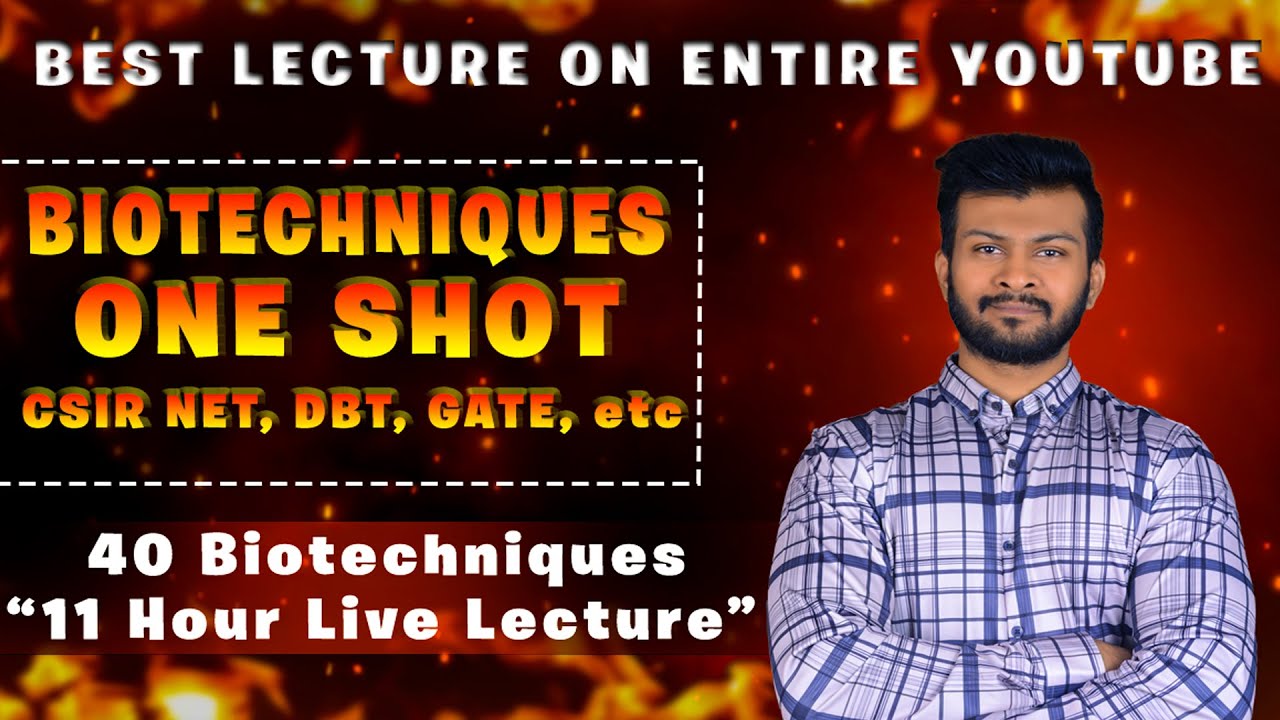 Biotechniques ONE SHOT Lecture | Techniques in Biology | CSIR NET | DBT | GATE | By FACE THE TEST