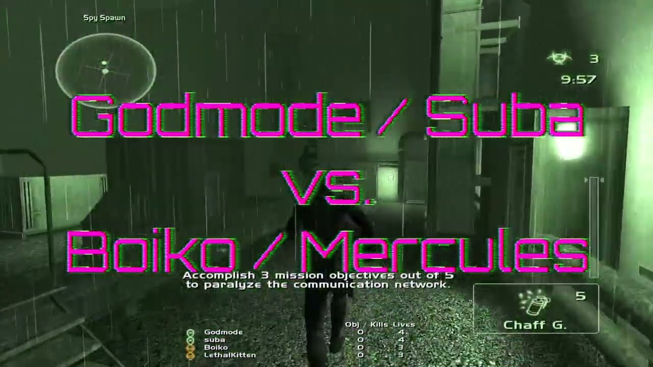 Splinter Cell: Chaos Theory - Spy vs. Merc Full Session - Godmode/ Suba vs. Boiko / Mercules