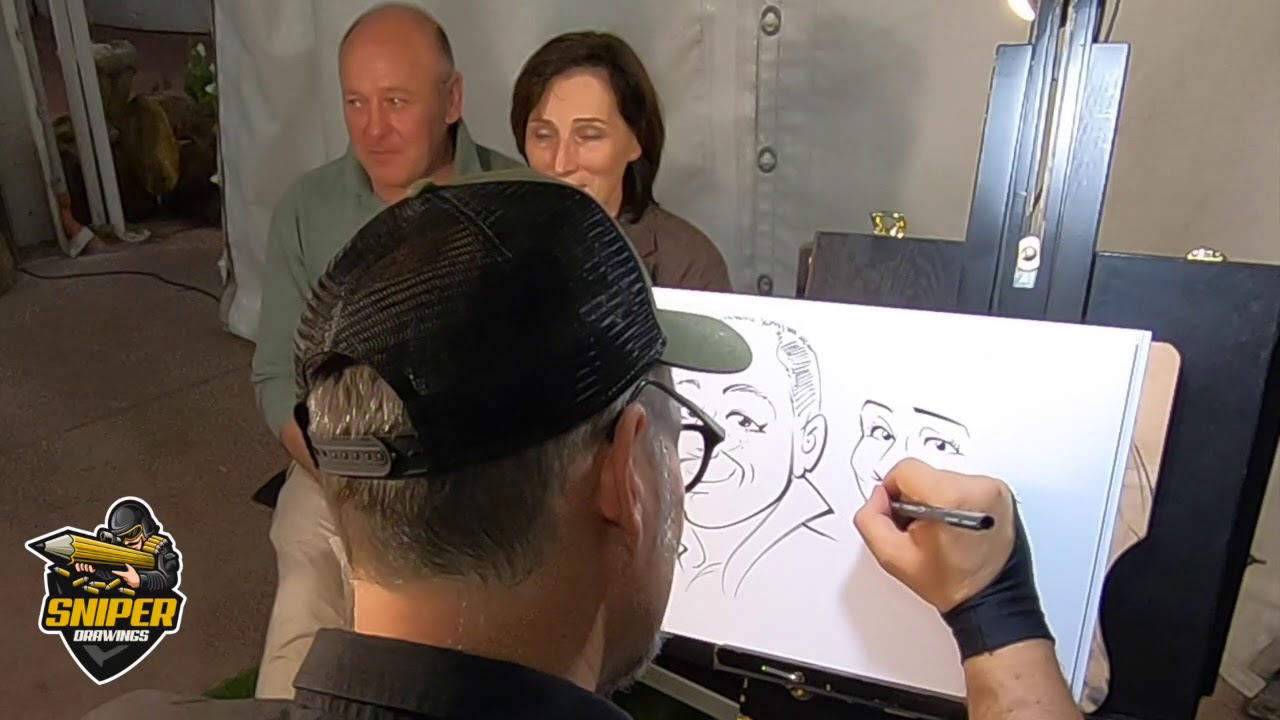 Caricature per eventi di Federico Cecchin - Sniper Drawings