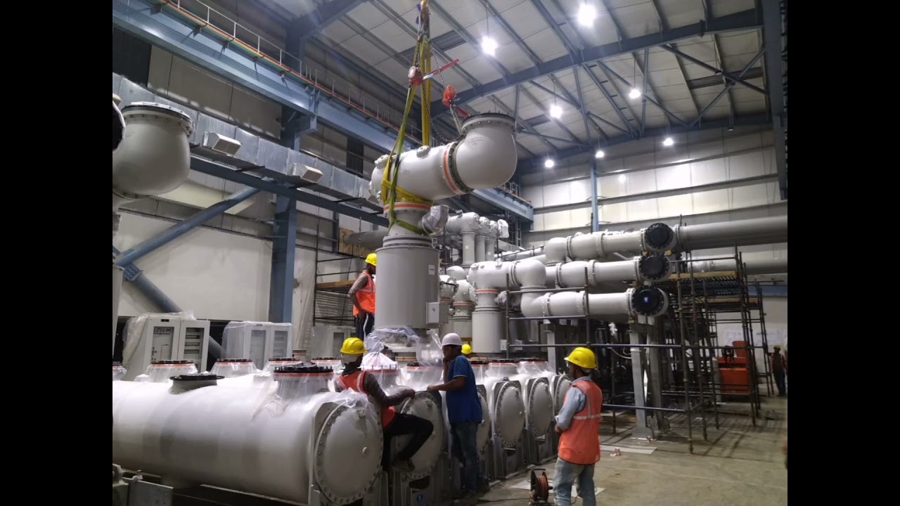 400/220 kv How is erected of GIS equipment