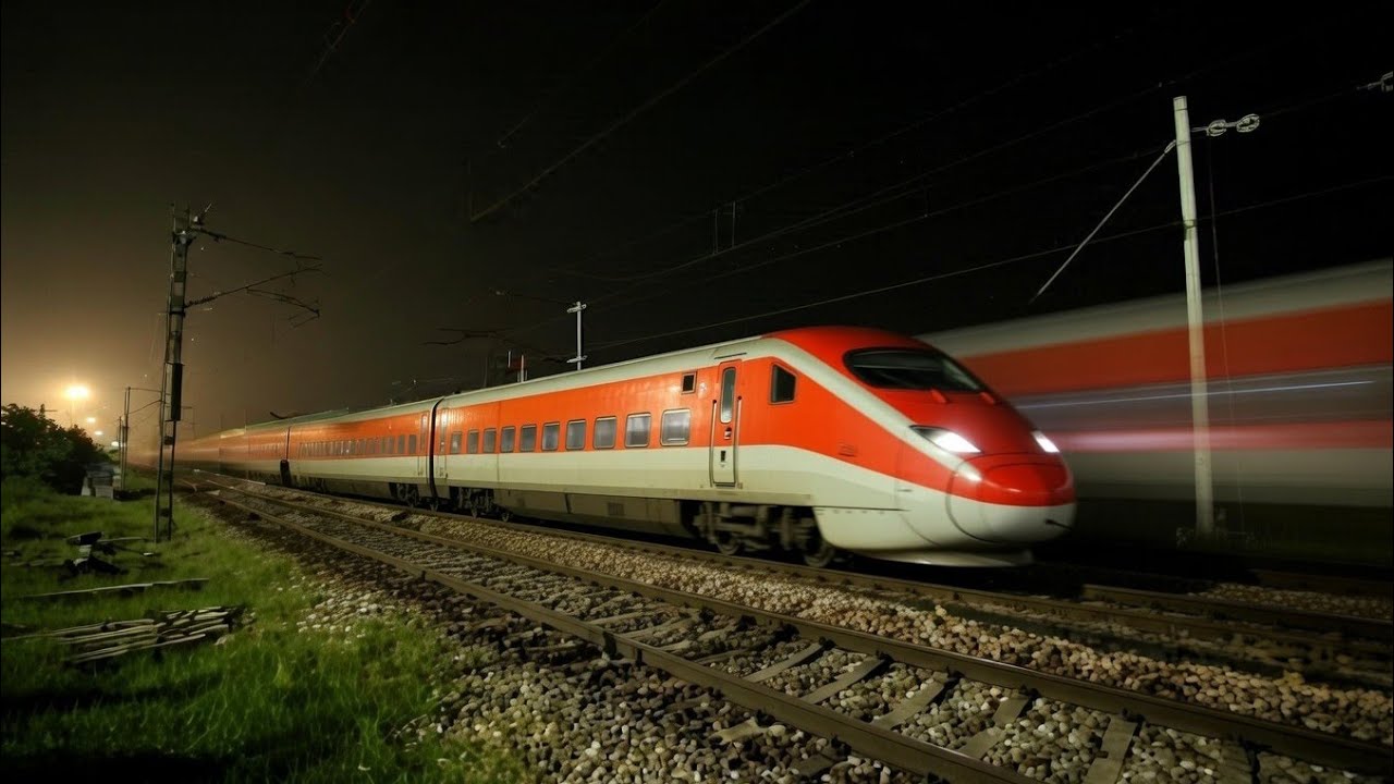 Night Fury WAP-7 Bangalore Rajdhani+ Gatiman Express thrashed Faridabad at 130kmph - Indian Railways